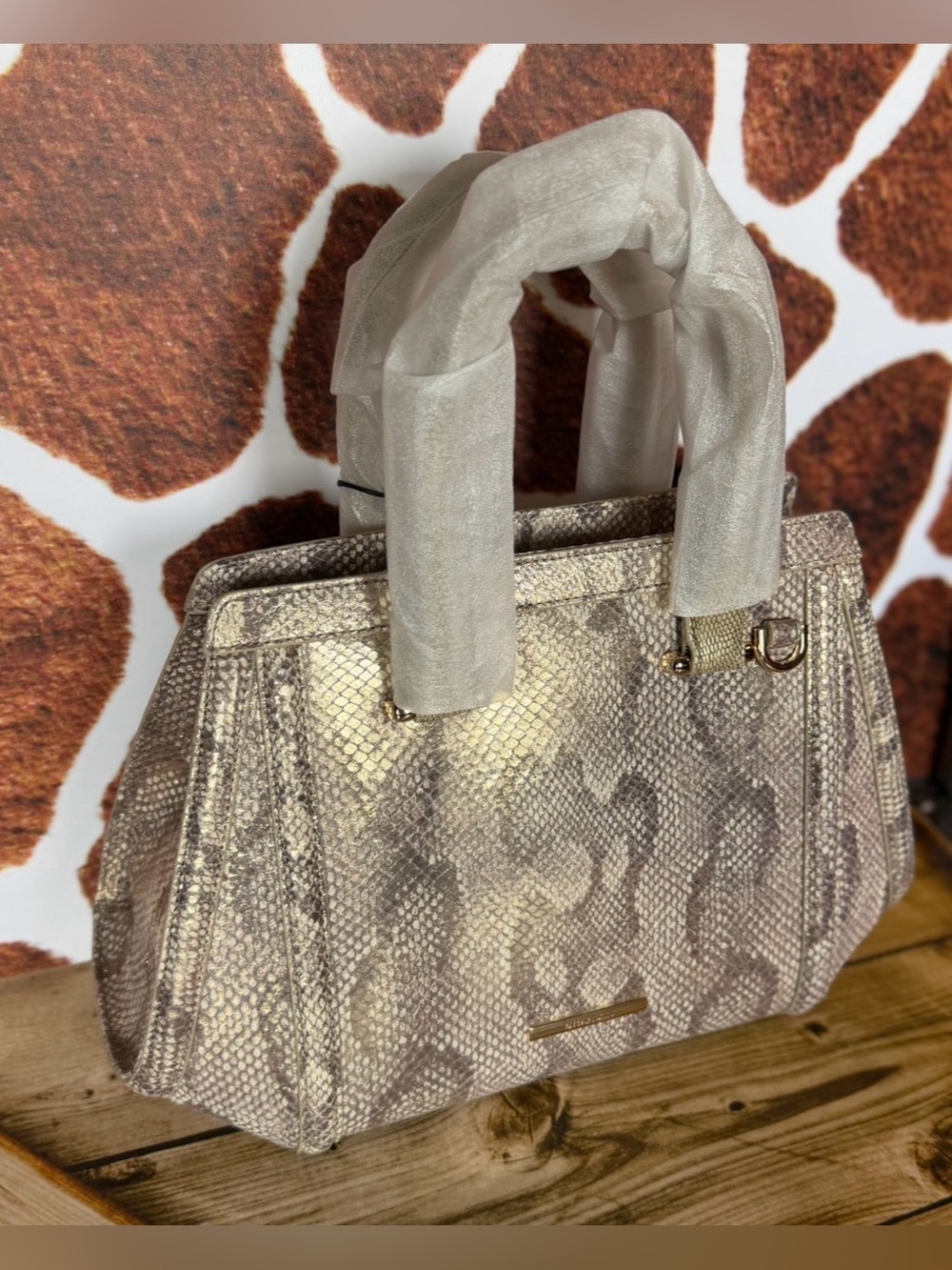 NWT Brahmin Small Arden Gold Blissful Snake BRAHMIN CAPSULE LIMITED EDITION $415 - Picture 4 of 16